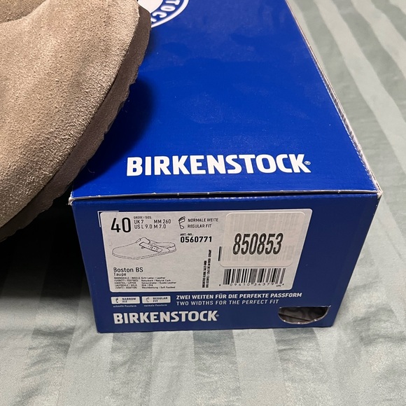 Birkenstock Boston BS Taupe 40 wide - Picture 8 of 11